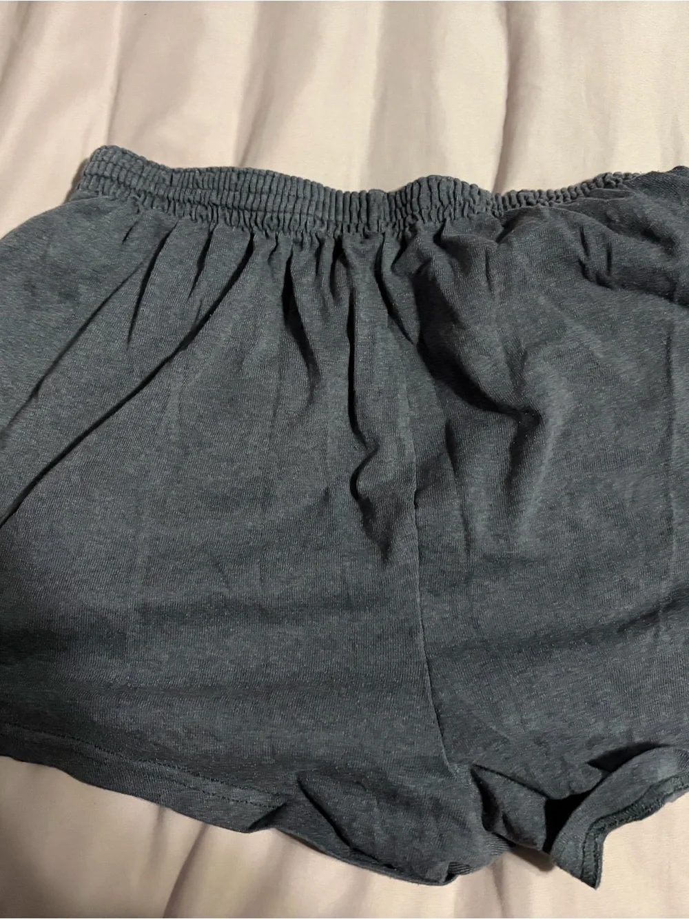 Women’s Dark Gray Elastic-Waist Lounge Shorts